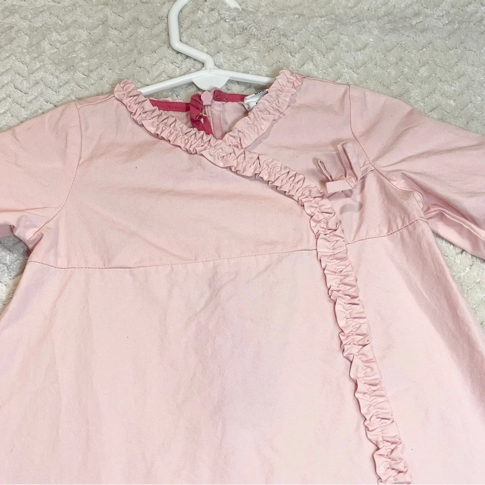 Baby Gap Infant Pink Kimono Style‎ Ruffle Pink 3/4 sleeve Dress Size 12-18mos